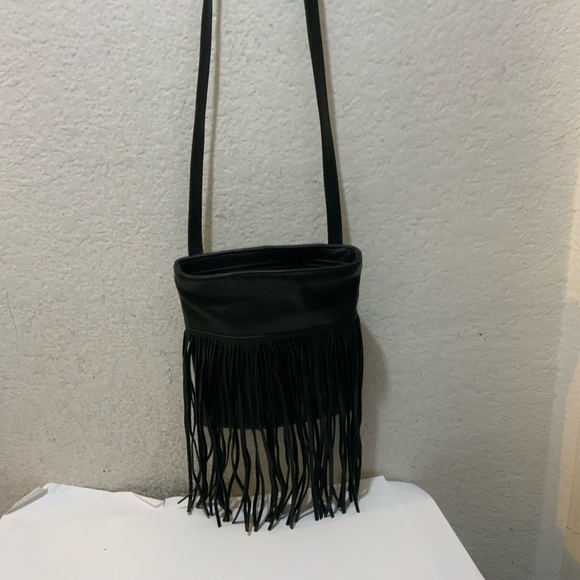 Margot black fringed crossbody - Picture 3 of 10